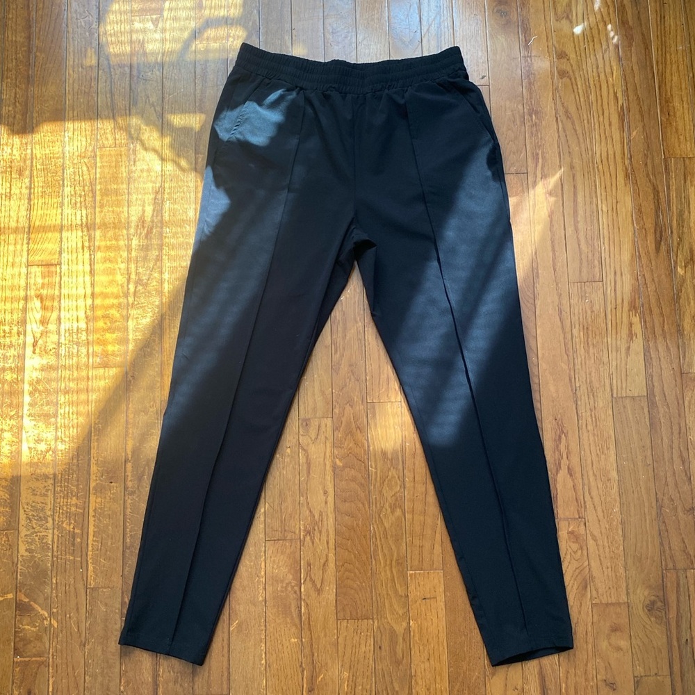 Boohoo Black Pintuck Pants
